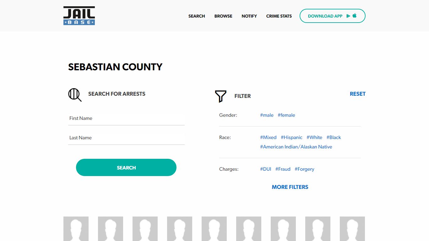 Sebastian County Jail Inmate Search and Mugshots | JailBase